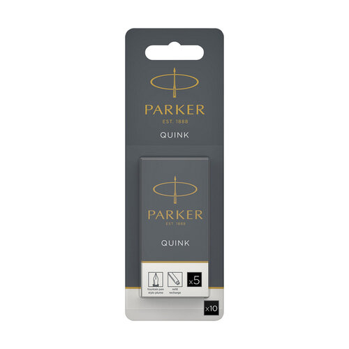 Parker Inktpatroon Parker Quink zwart blister à 10 stuks