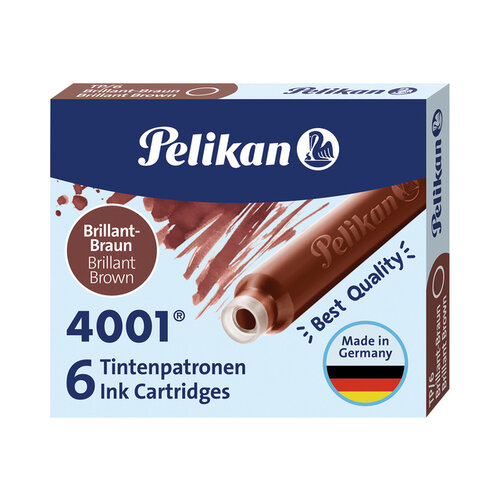 Pelikan Inktpatroon Pelikan 4001 bruin 6 stuks