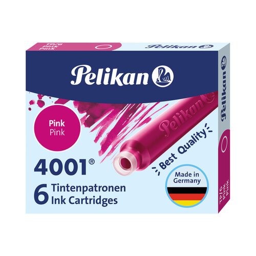 Pelikan Inktpatroon Pelikan 4001 roze 6 stuks