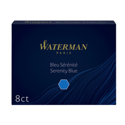 Cartouche d'encre Waterman nr23 Longue bleu boîte 8 pièces