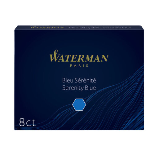 Waterman Cartouche d'encre Waterman nr23 Longue bleu boîte 8 pièces