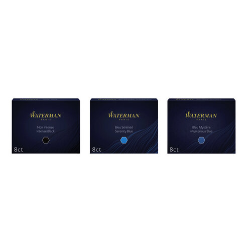 Waterman Inktpatroon Waterman nr 23 lang blauwzwart pak à 8 stuks