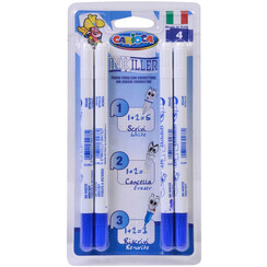 Viltstift Carioca Inkiller met wisser set à 4 stuks