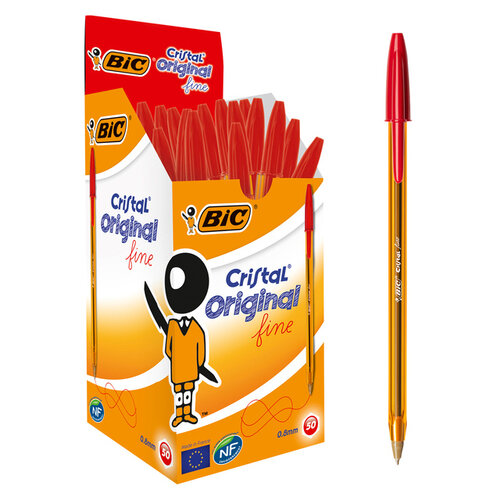 Bic Balpen Bic Cristal fijn rood