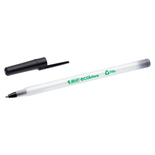 Bic Ecolutions Stylo bille BIC Ecolutions Round Stic Medium noir