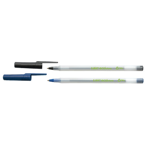 Bic Ecolutions Balpen Bic ecolutions round stic medium blauw