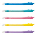Paper Mate Stylo bille Paper Mate Flexgrip rétractable pastel Medium écriture bleue blister 5 pièces