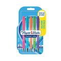 Paper Mate Stylo bille PaperMate Flexgrip rétractable Bright Fun encre bleue