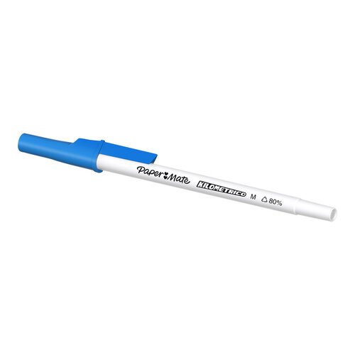 Paper Mate Stylo bille Paper Mate Kilometrico Recycle bleu Medium