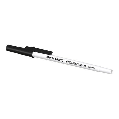 Paper Mate Stylo bille Paper Mate Kilometrico Recycled noir Medium