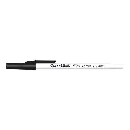 Paper Mate Stylo bille Paper Mate Kilometrico Recycled noir Medium