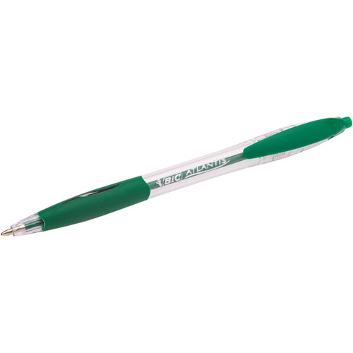 Bic Balpen Bic Atlantis classic grip clic medium groen