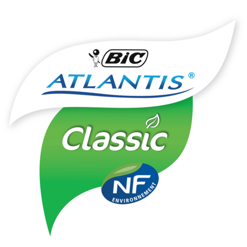 Bic Balpen Bic Atlantis classic grip clic medium groen