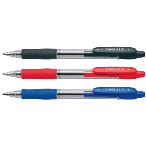 Pilot Stylo Bille PILOT Super Grip Medium rouge