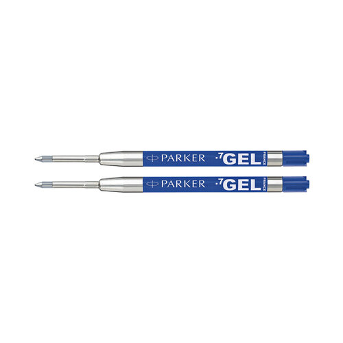 Parker Recharge encre gel Parker Quink Medium bleu blister 2 pièces