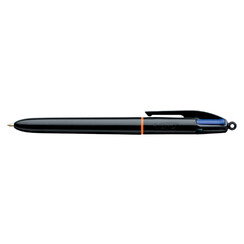 Balpen Bic 4kleuren Pro met ring medium zwart