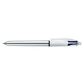 Bic Stylo bille BIC 4 couleurs Shine Medium argent