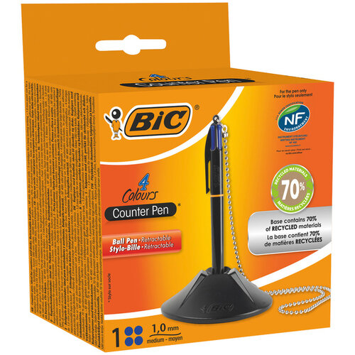 Bic Stylo bille de comptoir BIC avec chaîne Medium noir