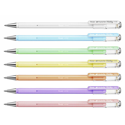 Pentel Gelschrijver Pentel K108-P fijn pastel wit