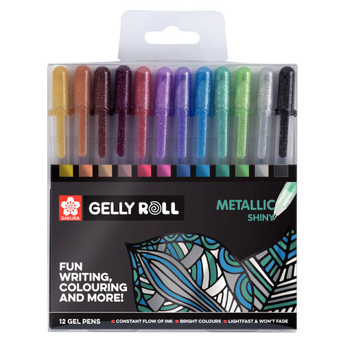 Sakura Stylo gel Sakura Gelly Roll Metallic set 12 couleurs
