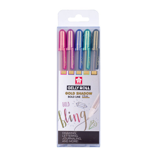 Sakura Gelschrijver Sakura Gelly Roll Gold Shadow set à 5 kleuren