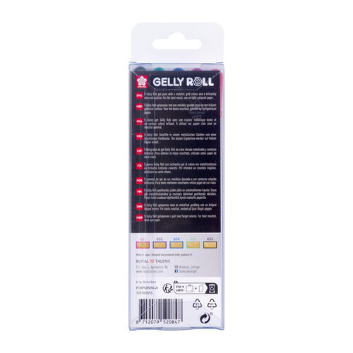 Sakura Stylo gel Sakura Gelly Roll Gold Shadow set 5 couleurs