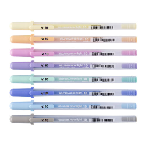Sakura Gelschrijver Sakura Gelly Roll Moonlight 10 pastel set à 8 kleuren