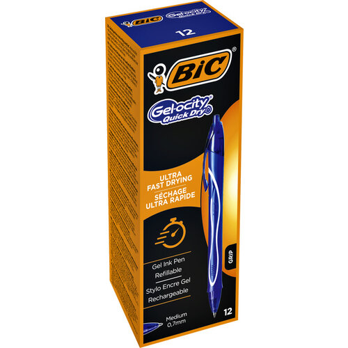 Bic Gelschrijver Bic Gel-ocity quick dry medium blauw