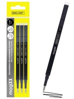 Online Gelschrijvervulling Online Magixx 0.7mm zwart blister à 3 stuks