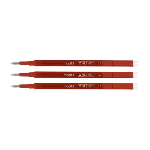 Online Gelschrijvervulling Online Magixx 0.7mm rood blister à 3 stuks