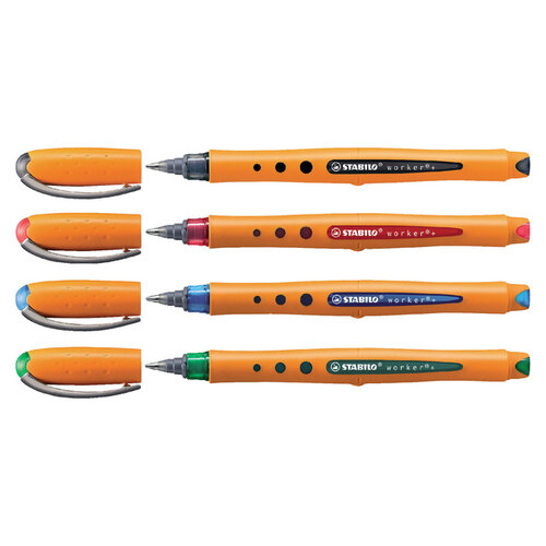 Stabilo Rollerpen STABILO worker 2018/40 medium rood