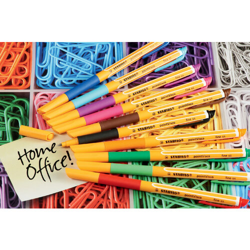 Stabilo Rollerpen STABILO PointVisco 1099/56 fijn roze