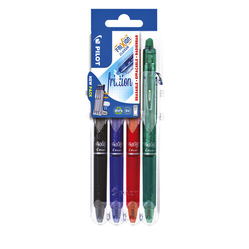 Pilot Stylo roller PILOT FriXion Set2Go Clicker Medium basique assorti 4 pièces