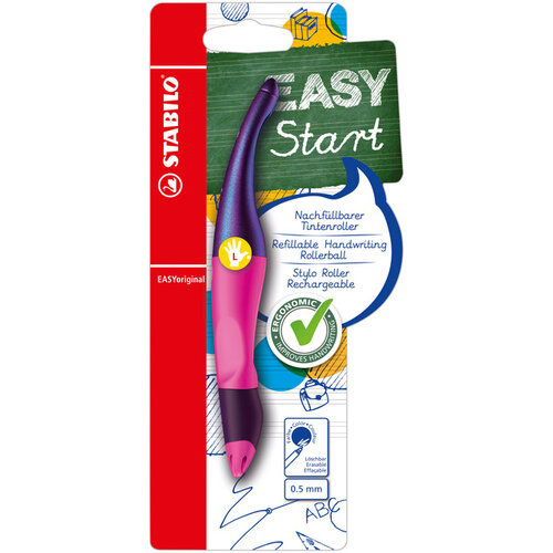 Stabilo Rollerpen STABILO Easyoriginal linkshandig holograph edition medium magenta blister à 1 stuk