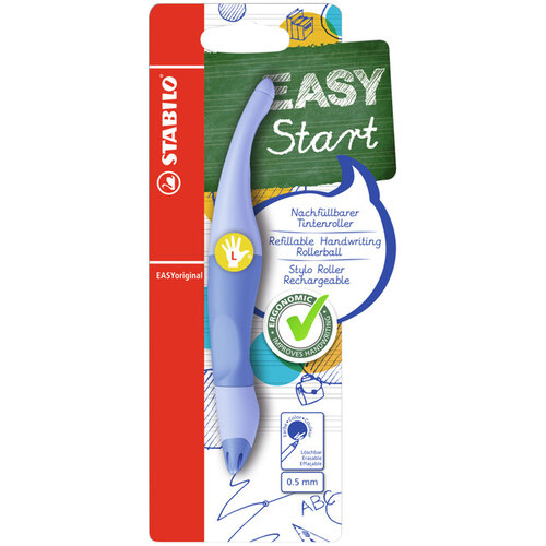 Stabilo Rollerpen STABILO Easyoriginal  linkshandig  medium pastel luchtig blauw blister à 1 stuk