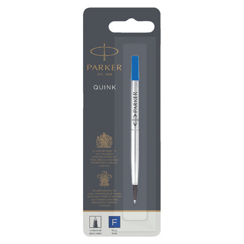 Parker Recharge roller Parker Quink Fin bleu blister 1 pièce