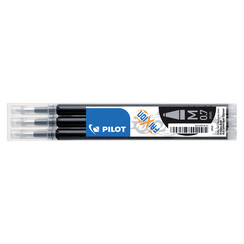 Rollerpenvulling PILOT friXion medium zwart set à 3 stuks