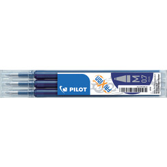 Rollerpenvulling PILOT friXion medium blauwzwart set à 3 stuks