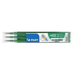 Rollerpenvulling PILOT friXion medium groen set à 3 stuks