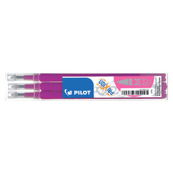 Recharge roller PILOT FriXion Medium rose 3 pièces