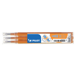 Rollerpenvulling PILOT friXion medium oranje set à 3 stuks