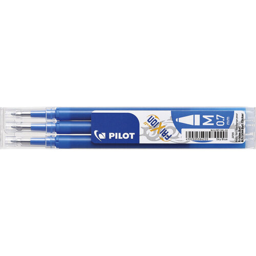 Pilot Rollerpenvulling Pilot friXion medium hemelsblauw set à 3 stuks