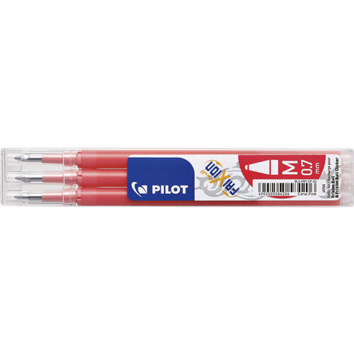 Pilot Rollerpenvulling Pilot friXion medium koraalroze set à 3 stuks