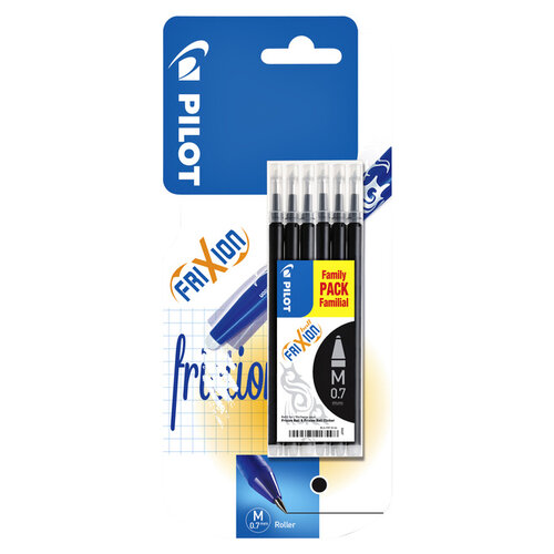 Pilot Recharge roller PILOT FriXion Medium noir 6 pièces