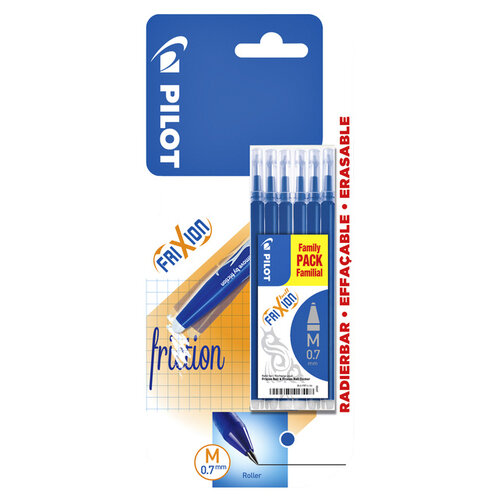 Pilot Rollerpenvulling Pilot friXion medium blauw blister à 6 stuks