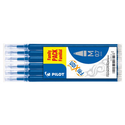 Rollerpenvulling PILOT friXion medium blauw set à 6 stuks