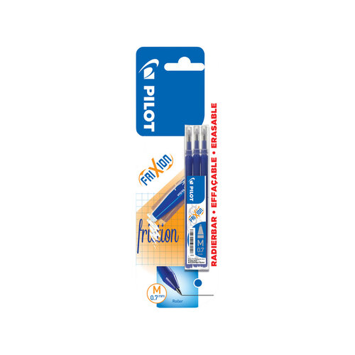 Pilot Recharge roller PILOT FriXion Medium bleu lister 3 pièces