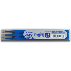 Recharge Roller PILOT FriXion Hi-Tecpoint Fin bleu 3 pièces