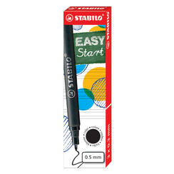Rollerpenvulling STABILO Easyoriginal  medium zwart doosje à 3 stuks