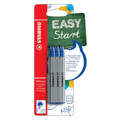 Rollerpenvulling STABILO Easyoriginal fijn blauw blister à 6 stuks